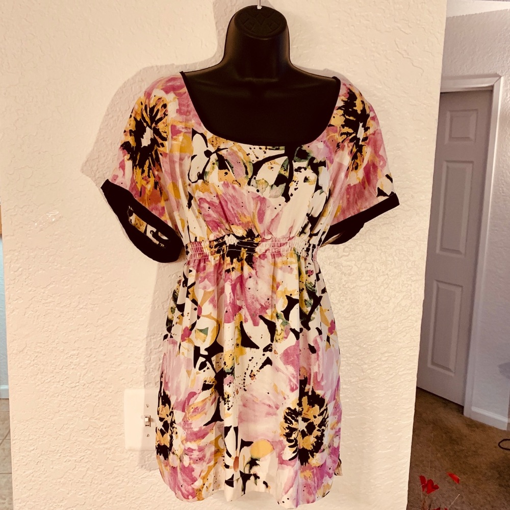 Pink and Yellow Flower Tunic